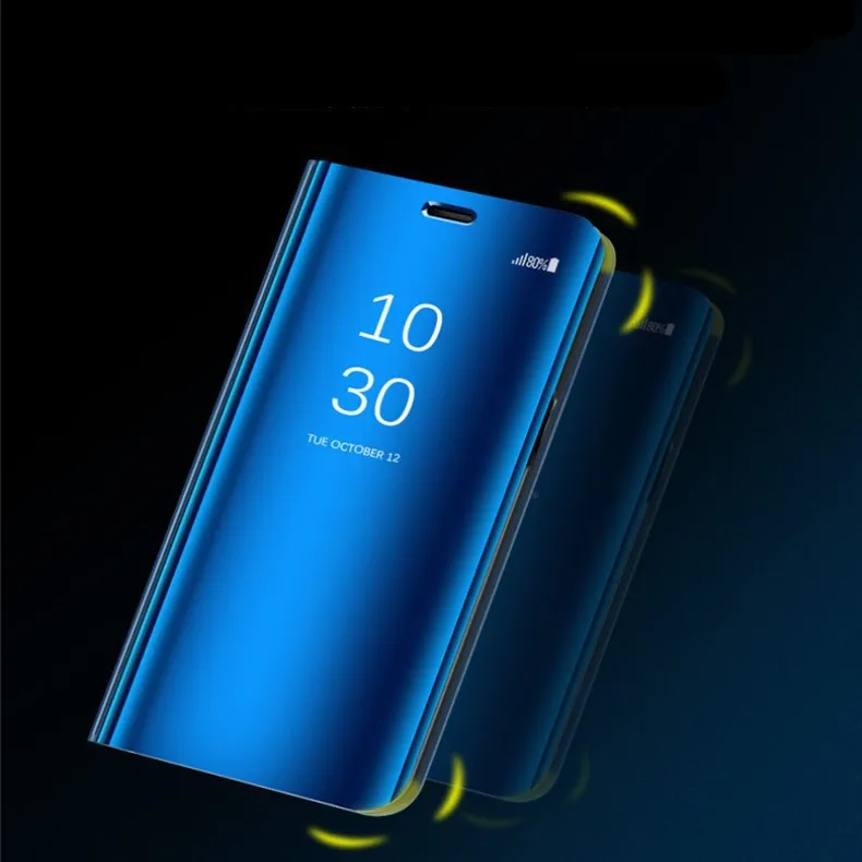 Smart Pu Leather Mirror Flip Phone Case For Xiaomi Redmi Note 5 Pro Cover