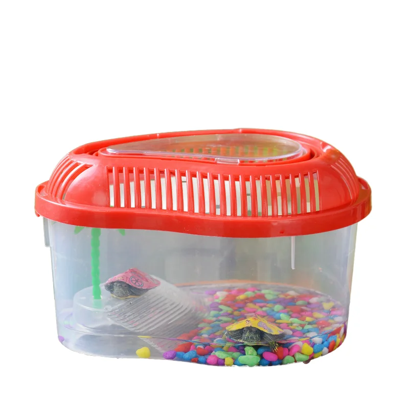 Flash Sale Large Custom Green and Red Plastic Turtle Tank Kit Water Usage
