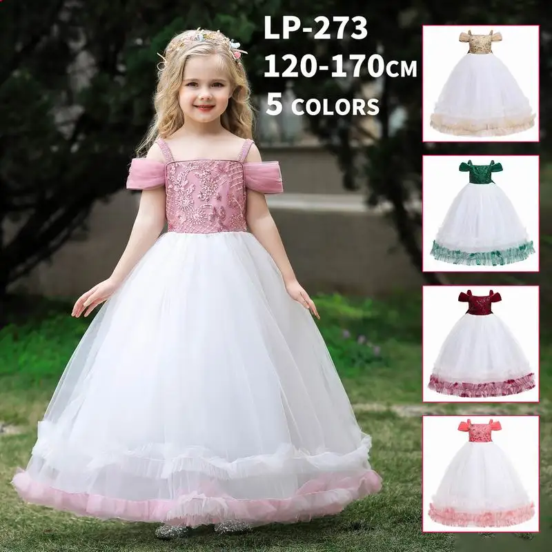 Кружевное розовое платье цвета слоновой кости с рукавами для свадьбы, Цветочное платье для девочки с подолом из конского волоса, обычное количество, для вечеринки, хлопок