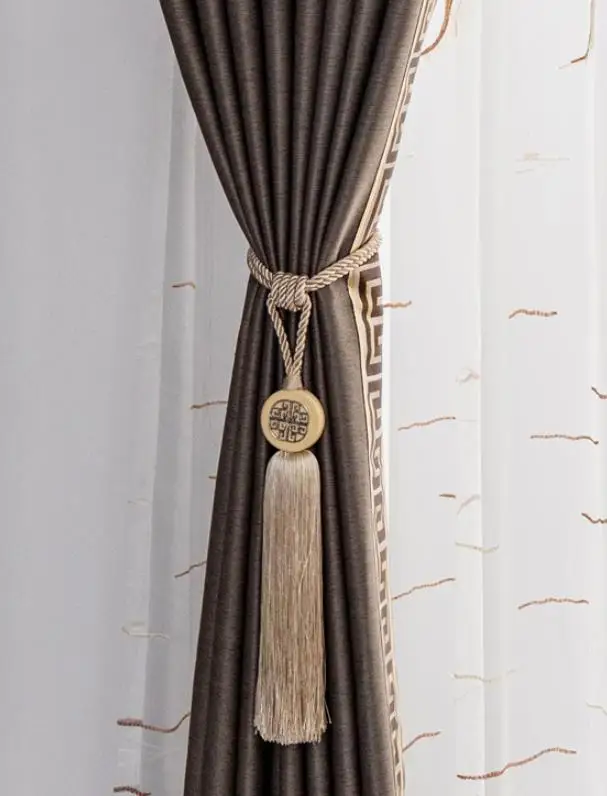 2023 new Chinese style customized full shading blackout curtains landscape painting classic window curtains for study bedroom