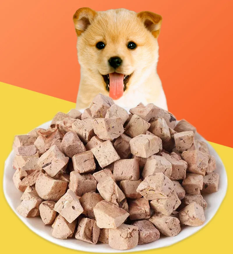 High Quality Chicken Liver Cubes Freeze-dried Snack Dog Freeze Dried Pet Food