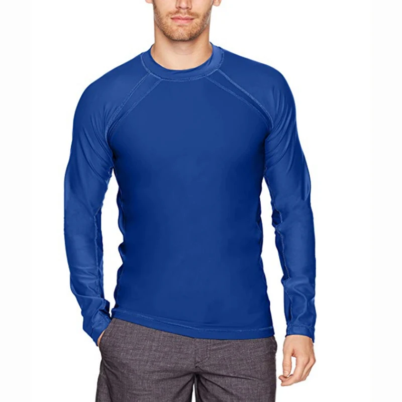 Factory Wholesale Price Custom Design Long Sleeve Men UPF 50+ Top Shirt Sublimated Printed Rash Guard Quick Dry