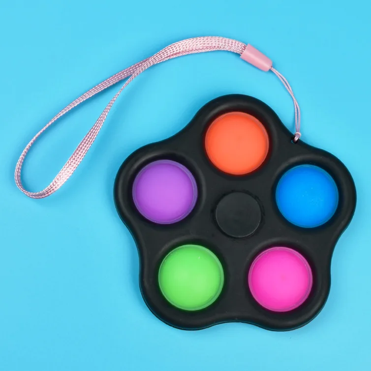 SCIONE 2in1 Pop Fidget Spinner  Fidget Toys Flying Spinners Stress Relief Reducer Fidget Pack Colorful for Kids Adults