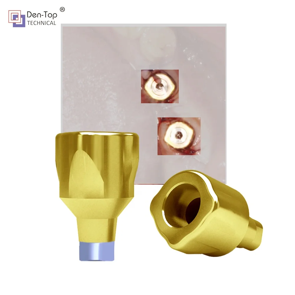 conical connection compatible  titanium implant abutment for healing gingival height 1 - 5 mm