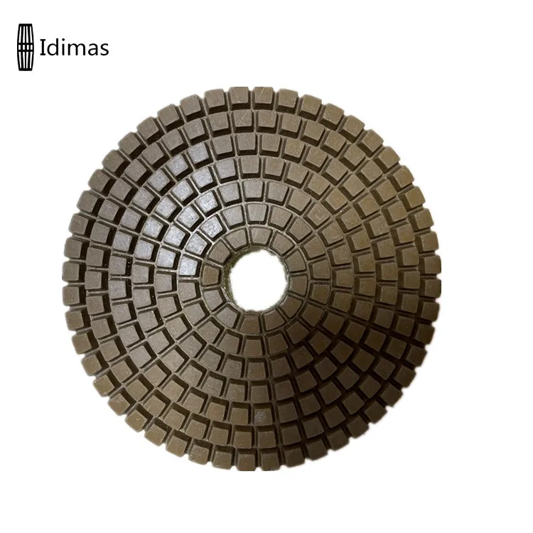 2.5mm 4 Inch Copper Abrasive Diamond Marble Polisher Quartz Polishing Pads For Stone Granite Gemstone Grinding