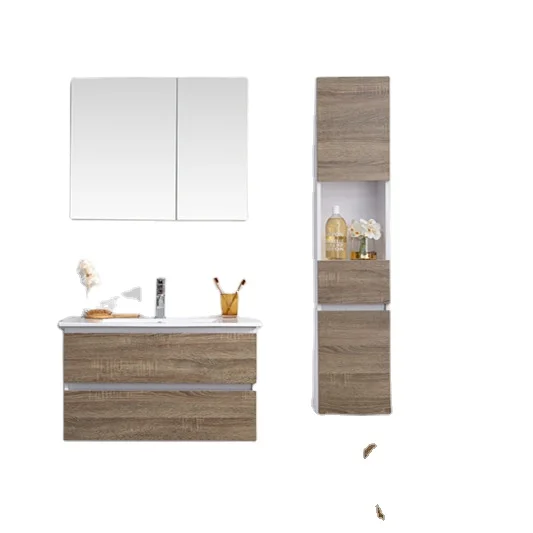 
Nordic bathroom cabinet modern minimalist wash basin toilet bathroom vanitycabinet combination 