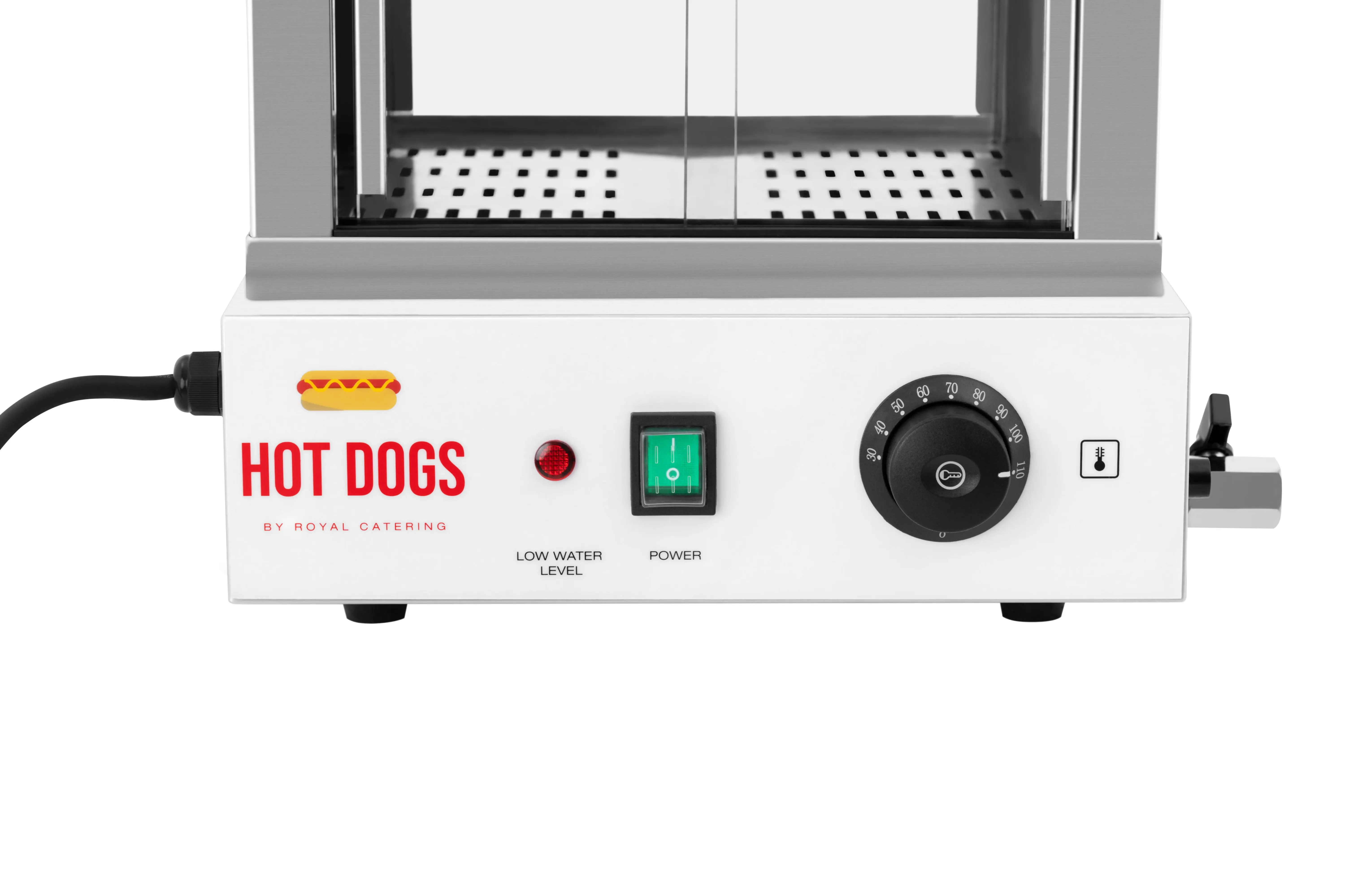 German Quality CE Market Leading Price 100 Hot Dogs Sausages 25 Buns 1000W Stainless Steel Hot Dog Steamer