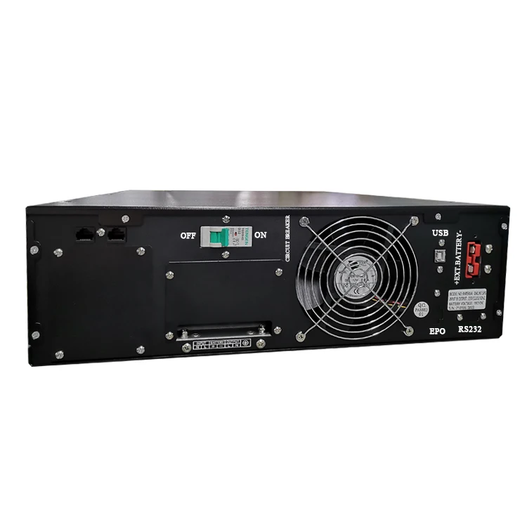 6KVA double conversion pure sine wave online display racks Uninterruptible Power Supply (UPS) with external battery