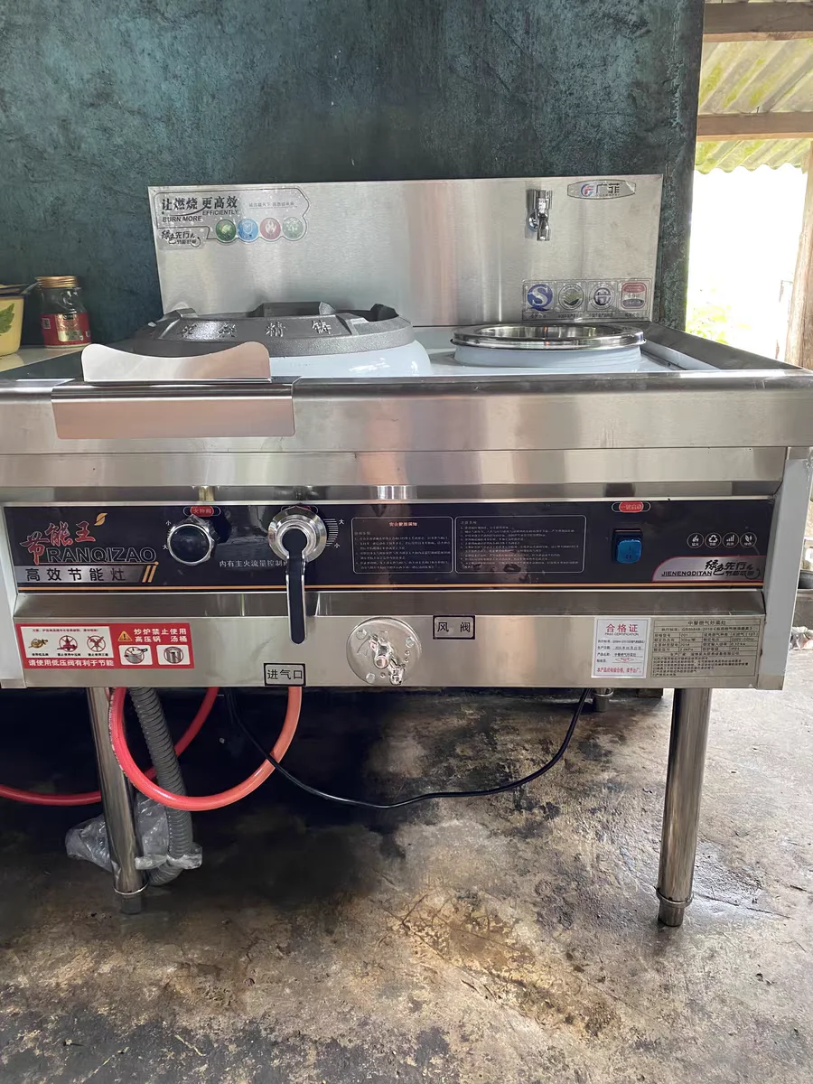 Gas Chinese wok range Kitchen Restaurant Gas Cooking stove Stainless Steel Restaurant Cooking Stove