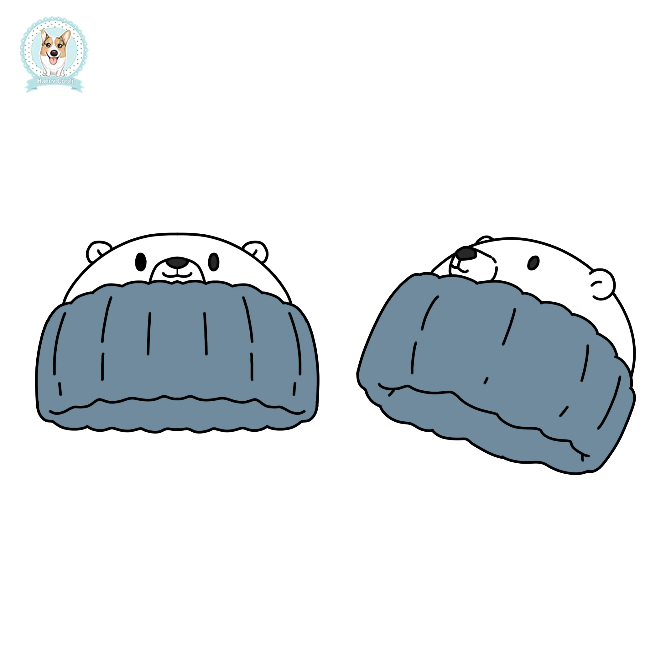 Professional custom cartoon cute special animal image winter warm polar bear image hat children love