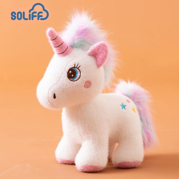 animal pink unicorn soft  plush white unicorn stuffed toy