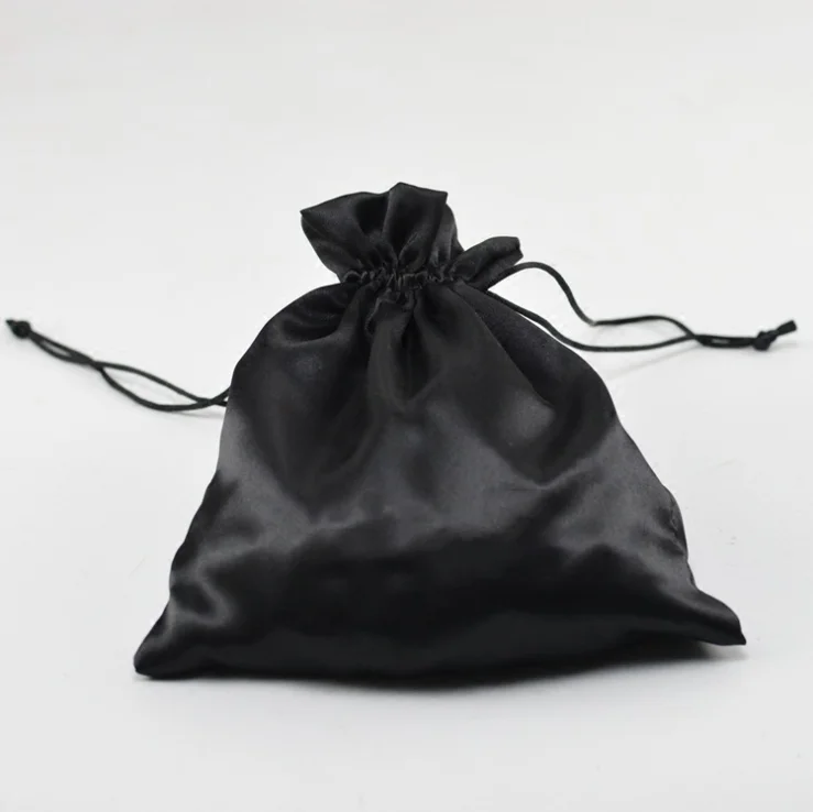 Large Capacity Cosmetic Polyester Satin Drawstring Makeup Bag