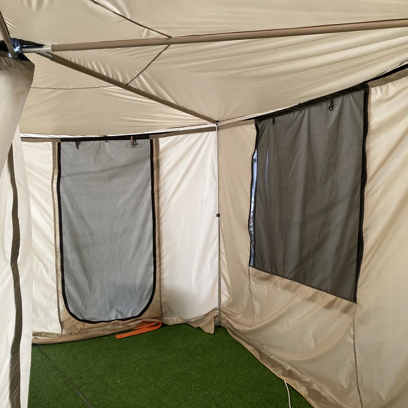 Aluminum Hard Shell Car 270 Degree Side  Free Standing Awning Roof Top Tent For 420d Oxford 4x4 Truck  Car Side Awning Tent