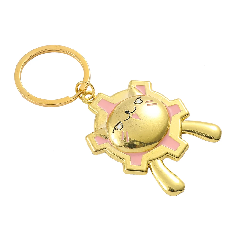 Little Lion Hai Wei Zhi Miao Metal Keychain with Embossing Printing Solid Metal Design