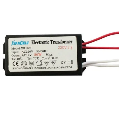 Высококачественный 105 Вт AC110V до 12 В электронный трансформатор для светодиодной лампы
