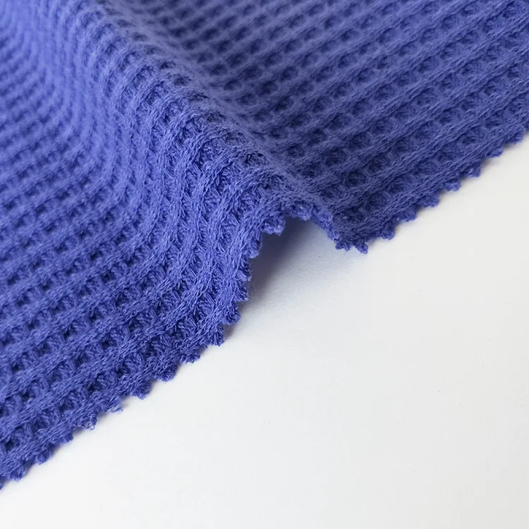 High quality clothing polyester cotton spandex tecido waffle knit fabric for garment