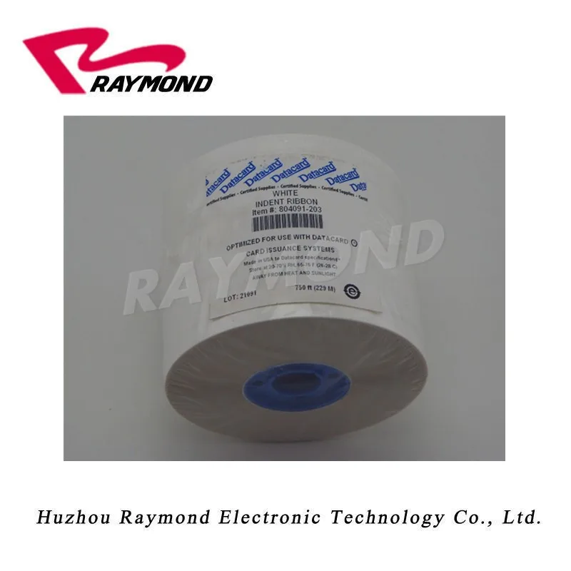 28 шт. Datacard 804091-203 белая вдавленая лента