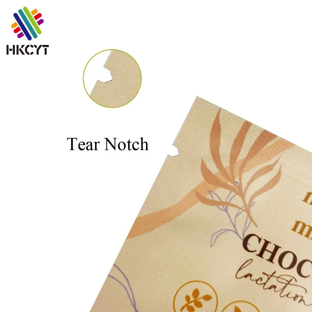 Sachet Packaging Cosmetic Aluminum Foil Bag Custom Logo Tea Packaging Pouch Three Side Seal Bag