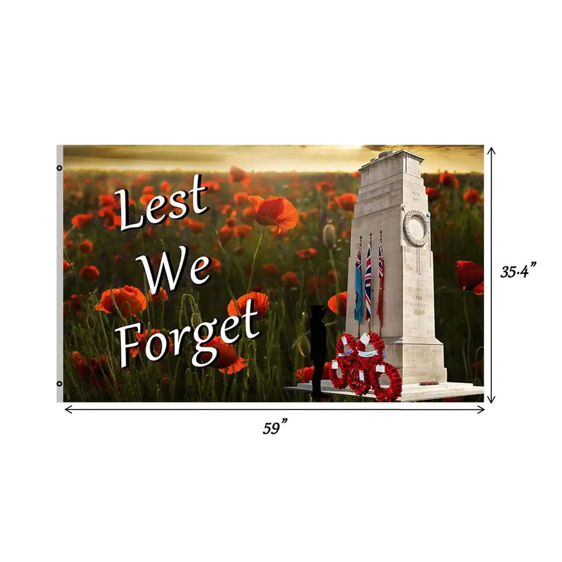 Vivid Color Outdoor Sports Flag Fade Resistant Polyester Yard Flag with 2 Brass Grommets for Outdoor Indoor Home De