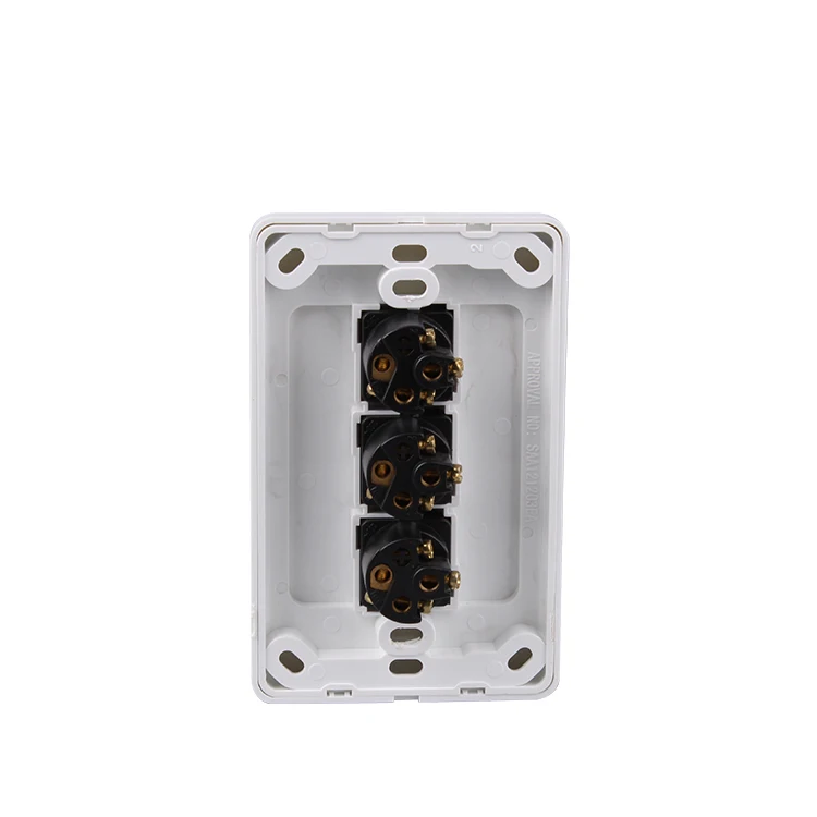 Australian Standard 250V 16A  Customized Logo Brand Electrical Wall Light With White Switch