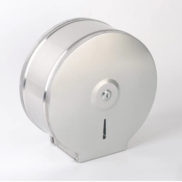 Wall mounted stainless steel large toilet roll paper towel dispenser