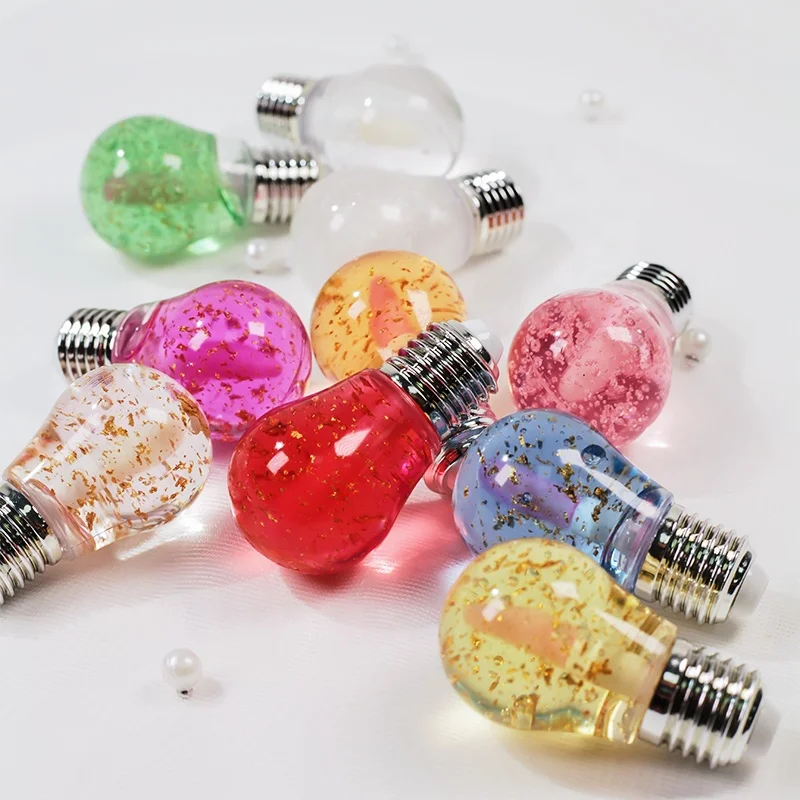 Wholesale Custom Fruit Flavor moisture Shiny Glitter Small Sliver Light Bulb Lip Gloss Vegan Lip Oil Clear Lipgloss For Kids