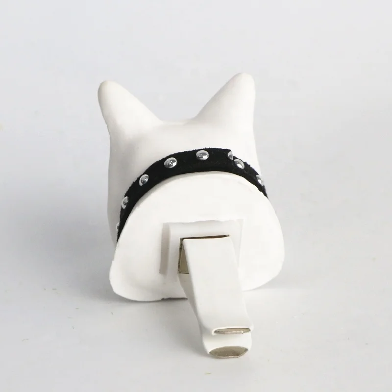 Factory Wholesale Fragrance Perfume Accessory Cute Ceramic Dog Shaped Ceramic Car Air Conditioner Vent Clip Air Freshener