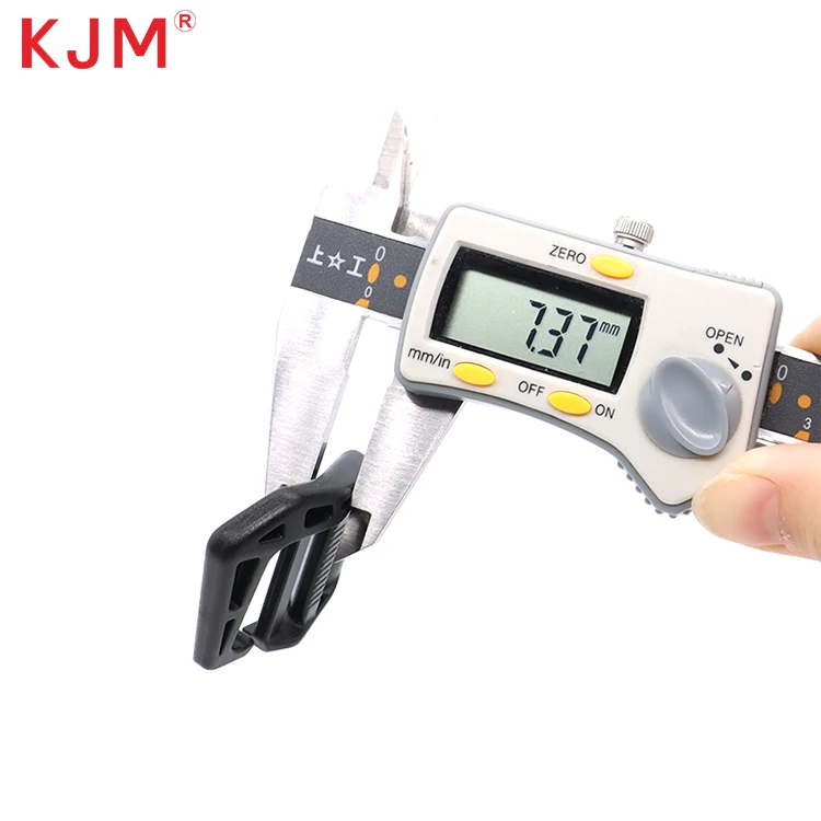 Backpack accessories custom logo pom black recycled 1 inch nylon belt adjuster buckle open g hook tactical plastic ladder lock