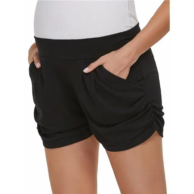 
2021 New Design Customized Women Low Elastic Waist Maternity Summer Shorts 