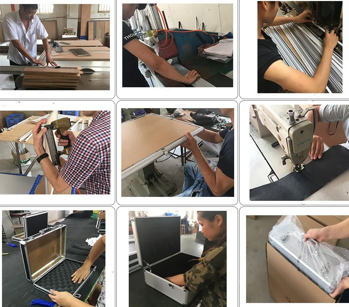 Big Type LED Multimedia Makeup Box Speakers professional large rolling trolley aluminum cosmetic case