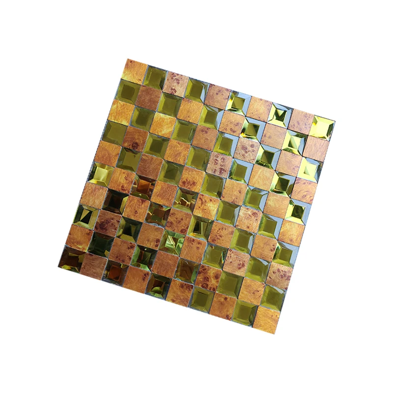 Self-adhesive Mosaic Silver Diamond wall panel sticker Peel and Stick 3d foam wallpaper sticker Title