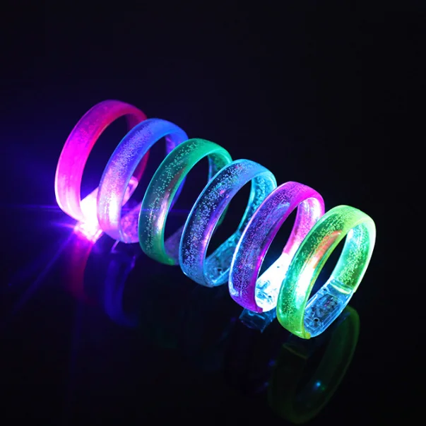 Led Flashing Bracelets Multi color With Light Up Bubble Bracelet Flashing Luminous Bracelet For Party Luminous Christmas