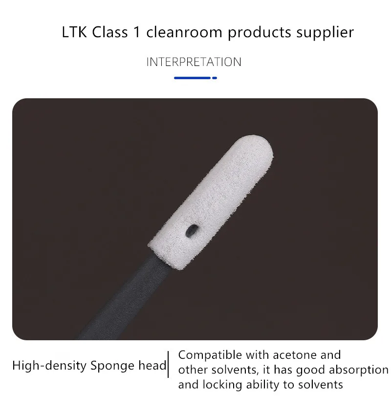 Black handle Professional High Density Pointed Point Tip printhead foam cleaning sponge swabs
