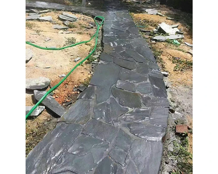 Natural Black Slate Basalt Stone Ariston Irregular Shaped Paver For Exterior Stone Cladding Wall Decoration Floor Tile