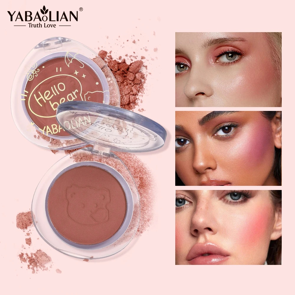 Natural Face Monochrome Blush Palette Rose Hawthorn Cheek Tint Blusher Powder Makeup Matte Peach Rouge Contour Shadow Palette
