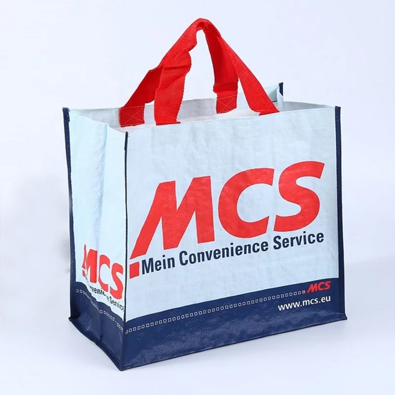 
Factory sale beautiful design shoulder shopping pp woven tote bags for German Supermarket 