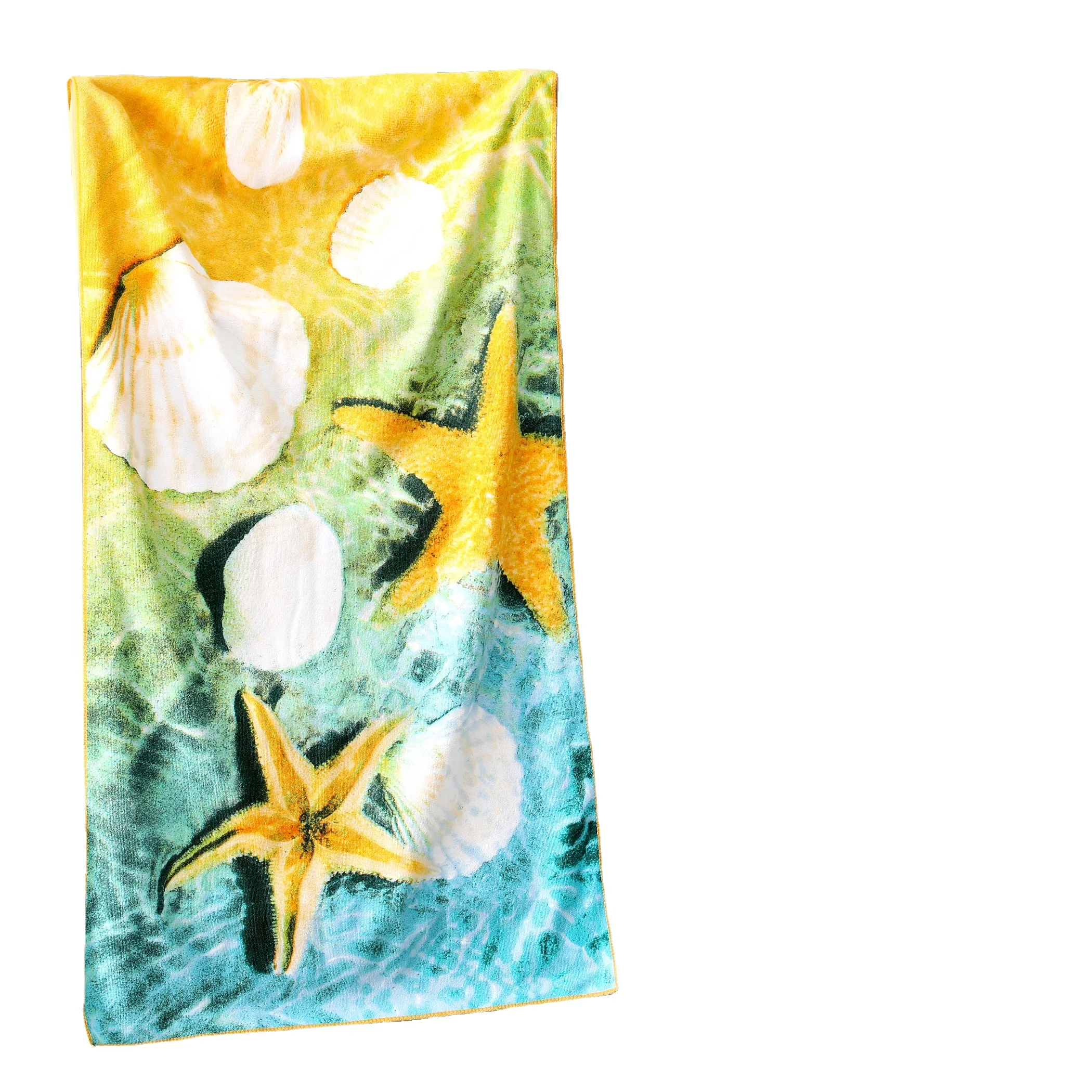 High Quality Microfiber terry Mandala customized Printed Round beach toweltcat beach towels