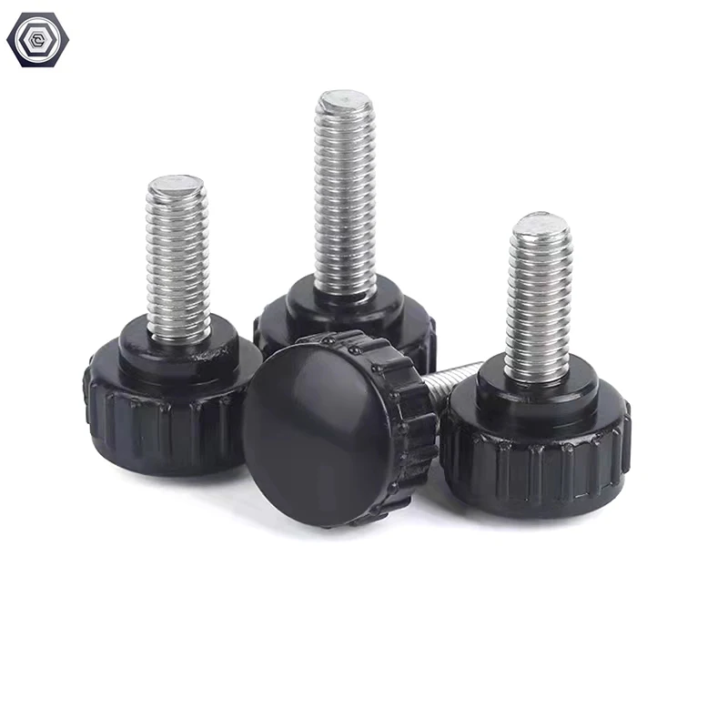 Stainless 304 Straight Grain Handle Screw Bakelite M4*12 Plastic Thumb Screw