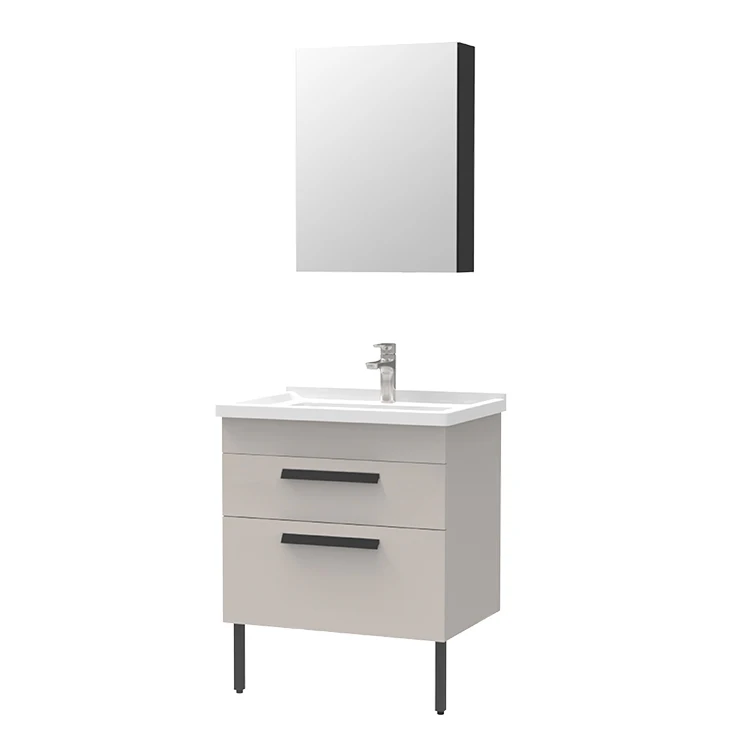 HEGII chaozhou classic grey metal small under sink mirrored toilet cabinet bathroom vanity with legs