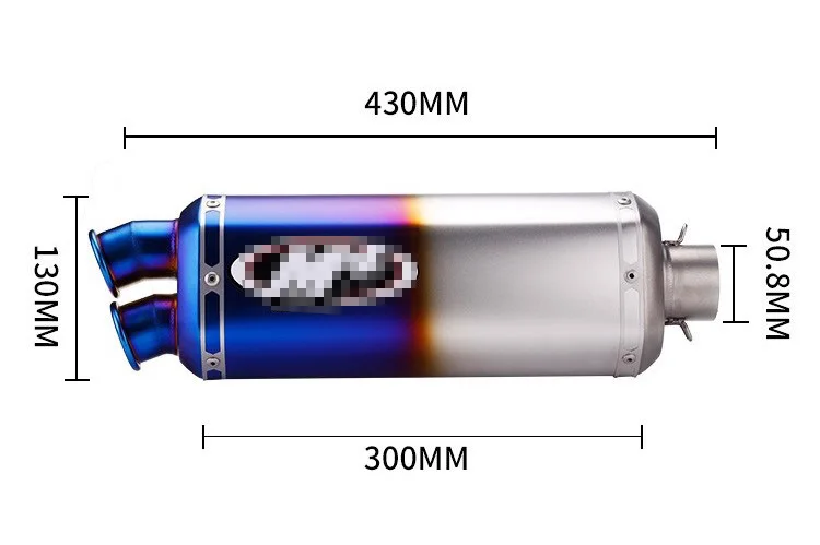 Universal 51mm Motorcycle Exhaust Muffler Pipe Escape Moto exhaust for exhaust motorcycle Honda CBR250 CB400 YZF FZ400 Z750