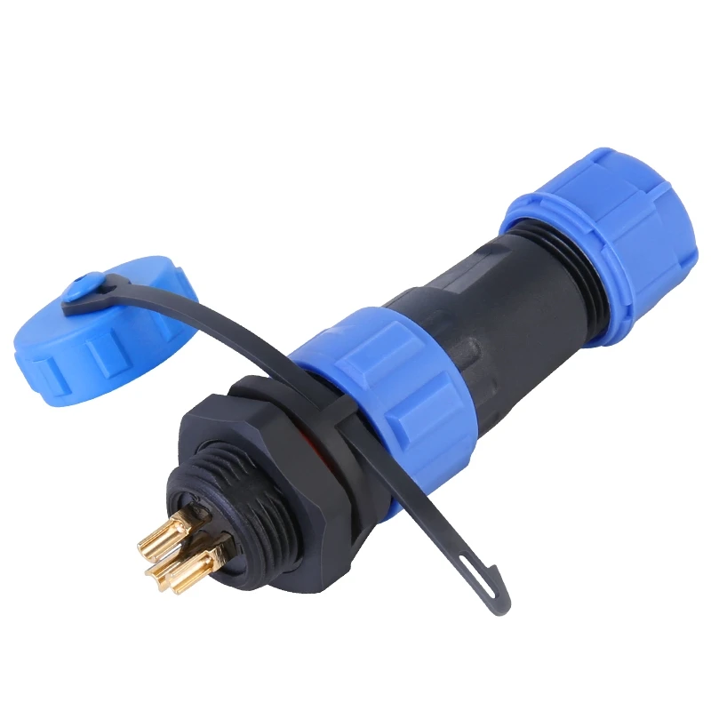 IP68 SP21  2 3 4 5 6 7 9 10 12 14 Pin Waterproof Back Nut Connector Male Plug & Female SocketWire Cable Connector Aviation Plug