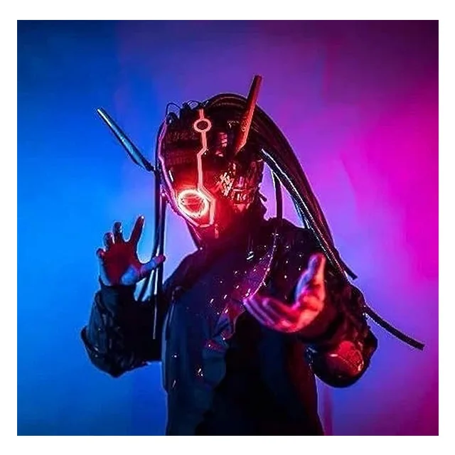 Laserman RGB LED Flexible Color Mask Super Cool LED Helmet for Dance Show Stage Performance