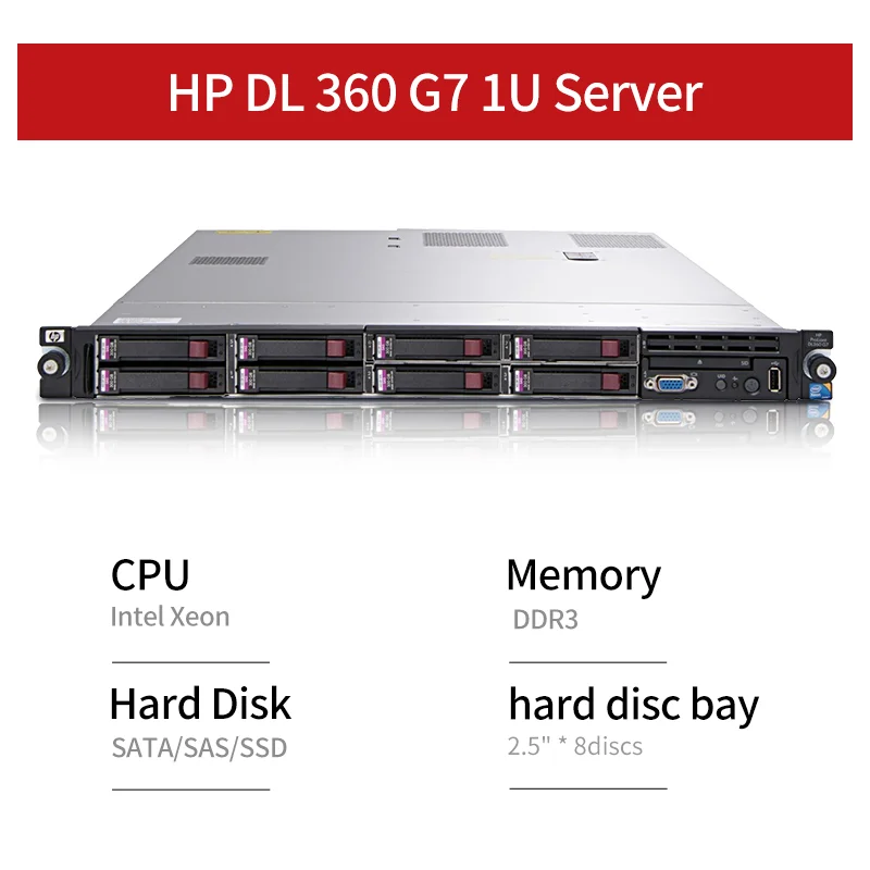 HPS DL360 G7 1U Dual Rackmount Server 2.5-inch 8-drive Quasi System Platform E5500 Series Processor Configuration Customization