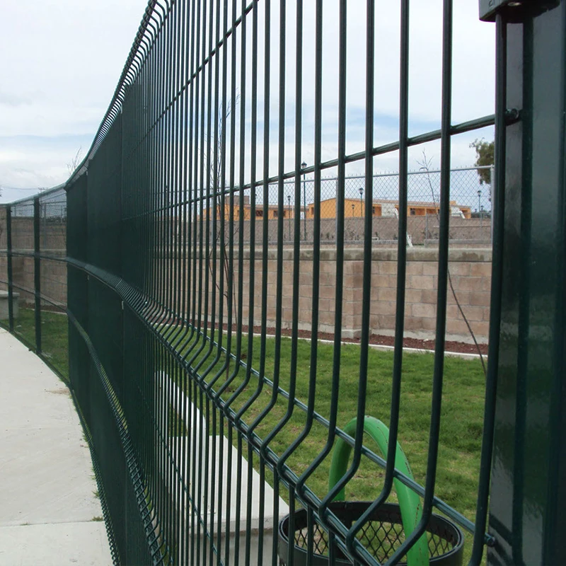 Wholesale security welded galvanized pvc coated curved wrought iron fence panel 3d curved fence for garden