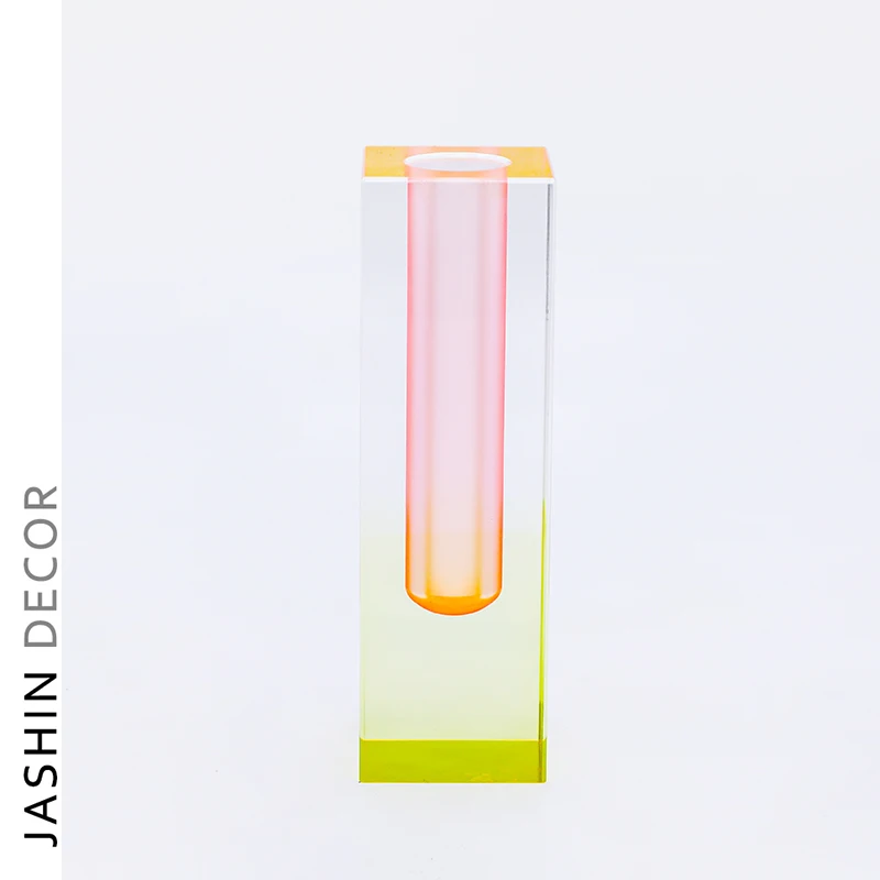 Современный новый дизайн художественные ощущения Свадебные красочные художественные вазы акриловая Цветочная ваза