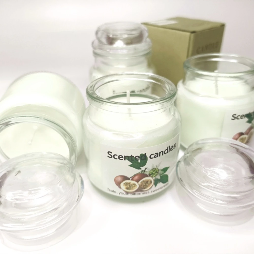 Luxury Glass Candle Jar with Mushroom Lid Tea Storage Gifts DIY Polished Cup Making Scented Candles Customizable Candle Jar
