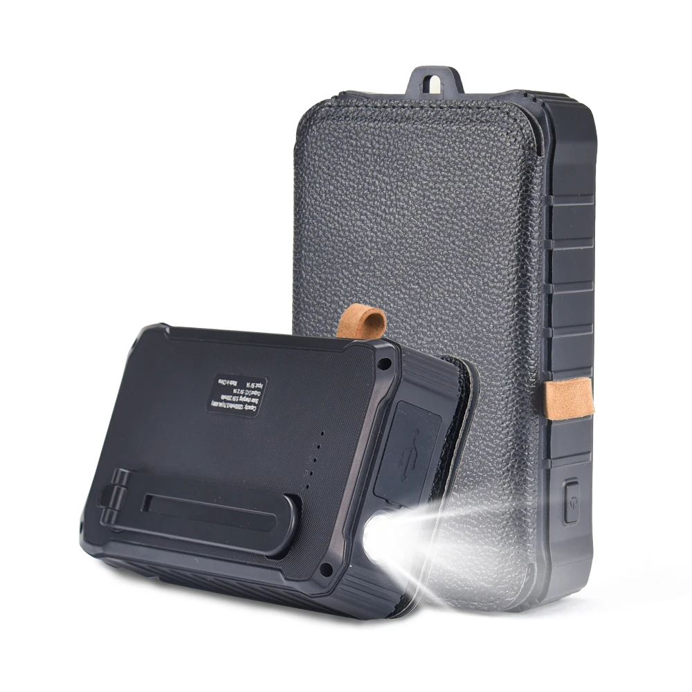 Factory Design New Charger Folding Panel Solar Power Bank With Flashlight High Efficient Sun Energy Change Camping Power Bank