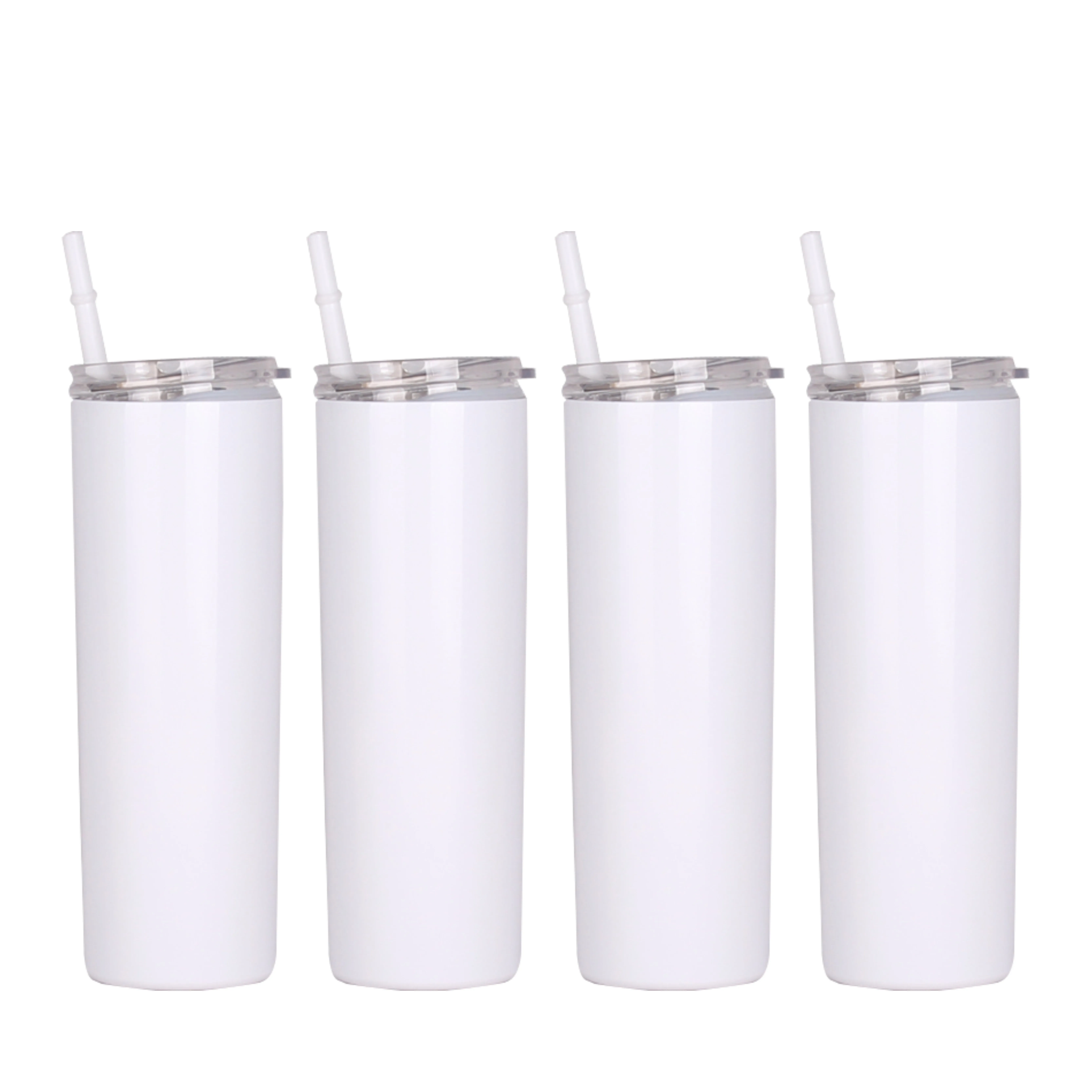 sublimation stainless steel straight  tumblers 20 oz double wall insulated straight white water cups wine tumbler