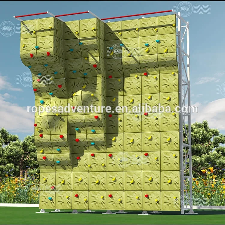 moving rock fiberglass climbing wall indoor playground