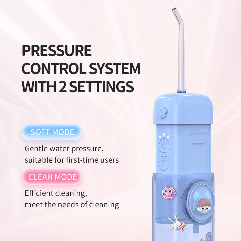 Portable Children Teeth Clean Water Pick Wireless Oral Dental Irrigator Mini Water Dental Flosser For Kids